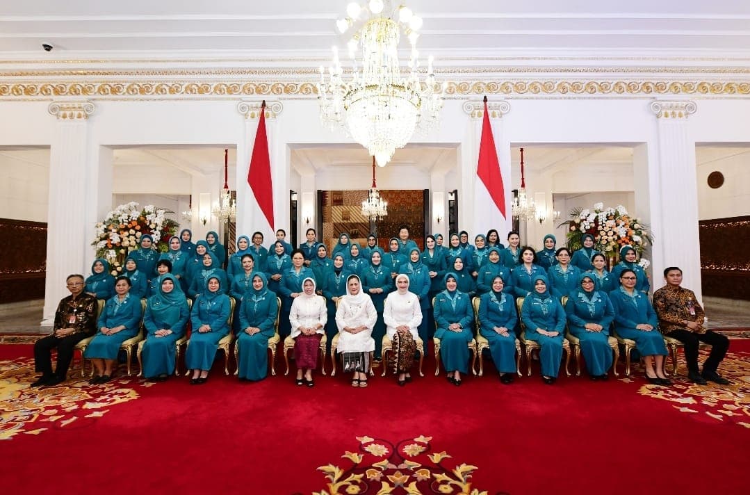 Sebelum Gelar Rakornas, TP PKK Provinsi se-Indonesia Temui Ibu Negara Iriana Jokowi - Image