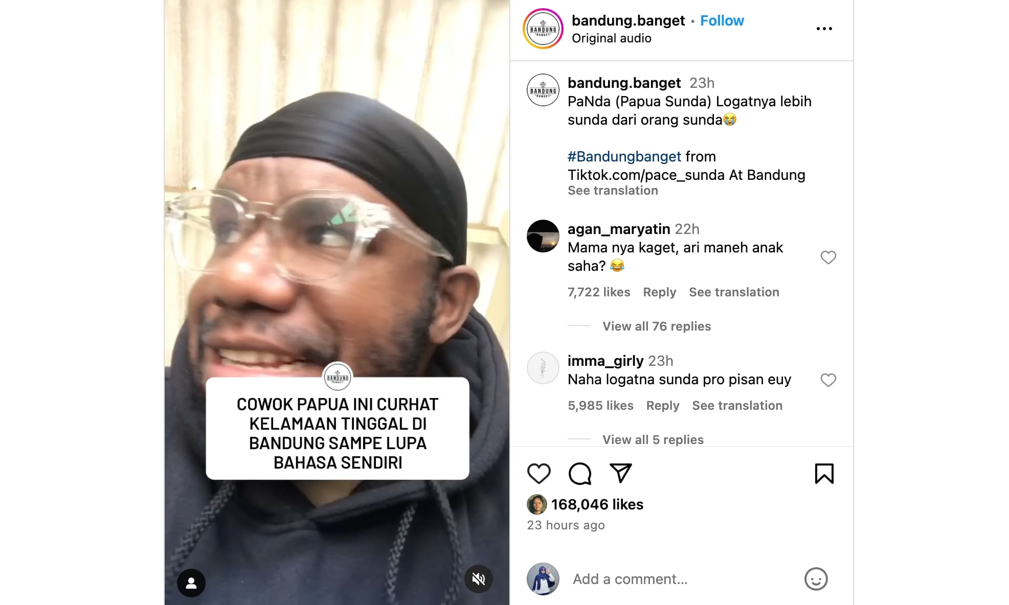 Lama Tinggal di Bandung, Kini Orang Papua Ini Lebih Fasih Berbahasa Sunda - Image