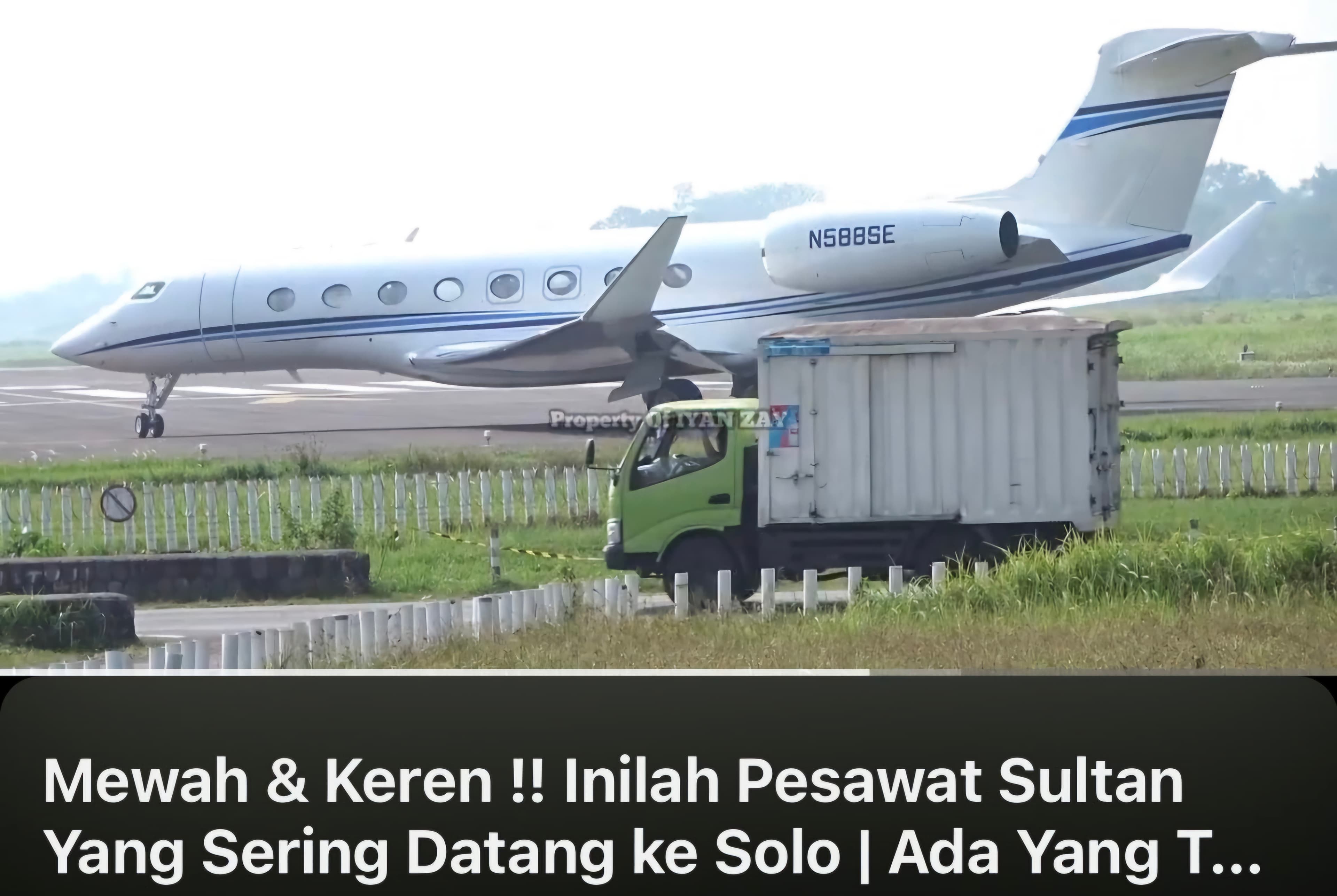 Pesawat Jet Gulfstream G650ER yang Dipakai Kaesang dan Erina Gudono Ternyata Sering Parkir dan Bolak-balik Bandara Adi Soemarmo Solo - Image