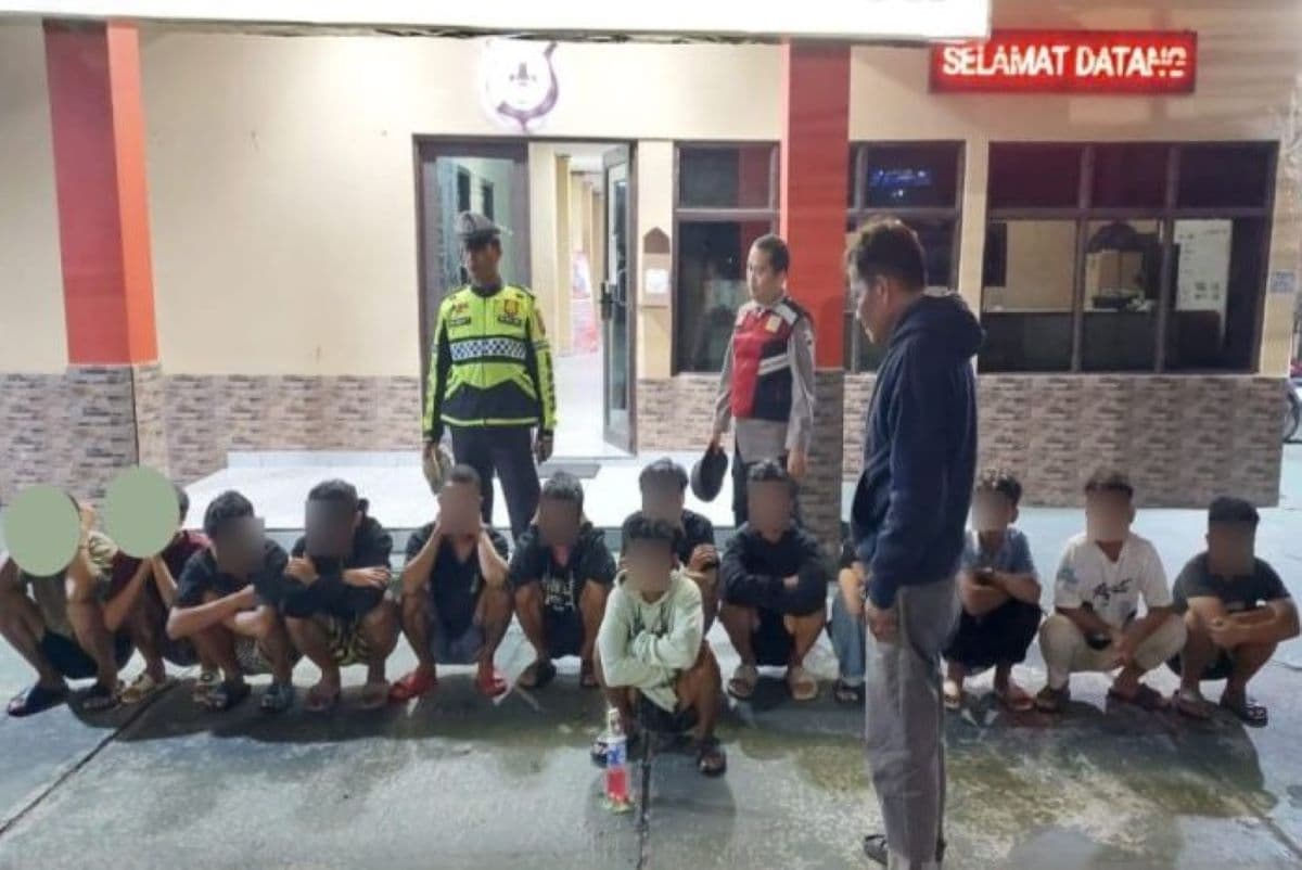 Polsek Banjarmasin Timur Ciduk 13 Remaja Pesta Minuman Keras - Image