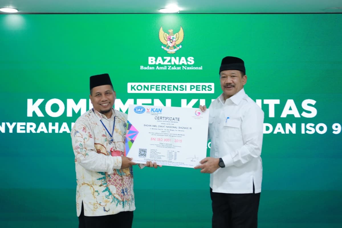 Berhasil Tutup Celah Korupsi Dana Zakat Rp 1 Triliun, Baznas Raih Sertifikasi SNI ISO 37001:2016 tentang SMAP - Image