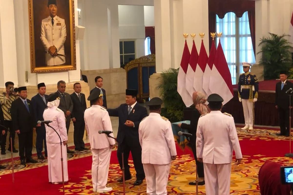 Resmi, Prabowo Lantik Gubernur Papua Pegunungan dan Bangka Belitung - Image