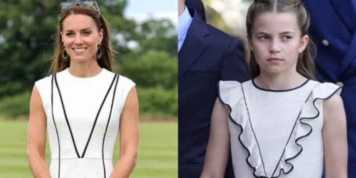 Tampak Cantik, Putri Charlotte Kenakan Gaun Senada dengan Ibunya Kate Middleton di Tahun 2022 - Image