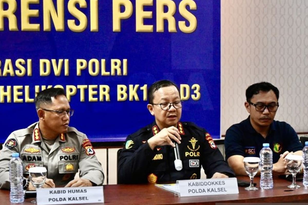 Delapan Jasad Korban Helikopter BK117 D3 yang Jatuh di Kalsel Selesai Diidentifikasi Tim DVI Polri - Image