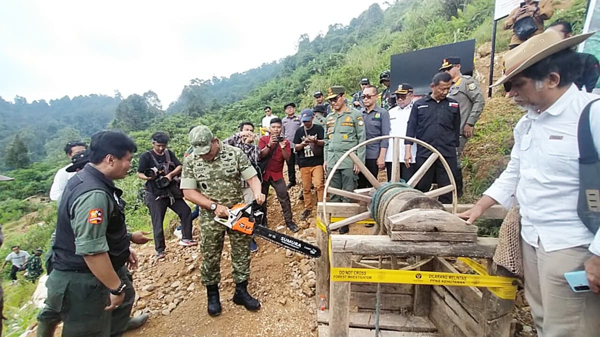 Ratusan Tambang Emas Ilegal Ditutup Satgas Penertiban Kawasan Hutan  - Image