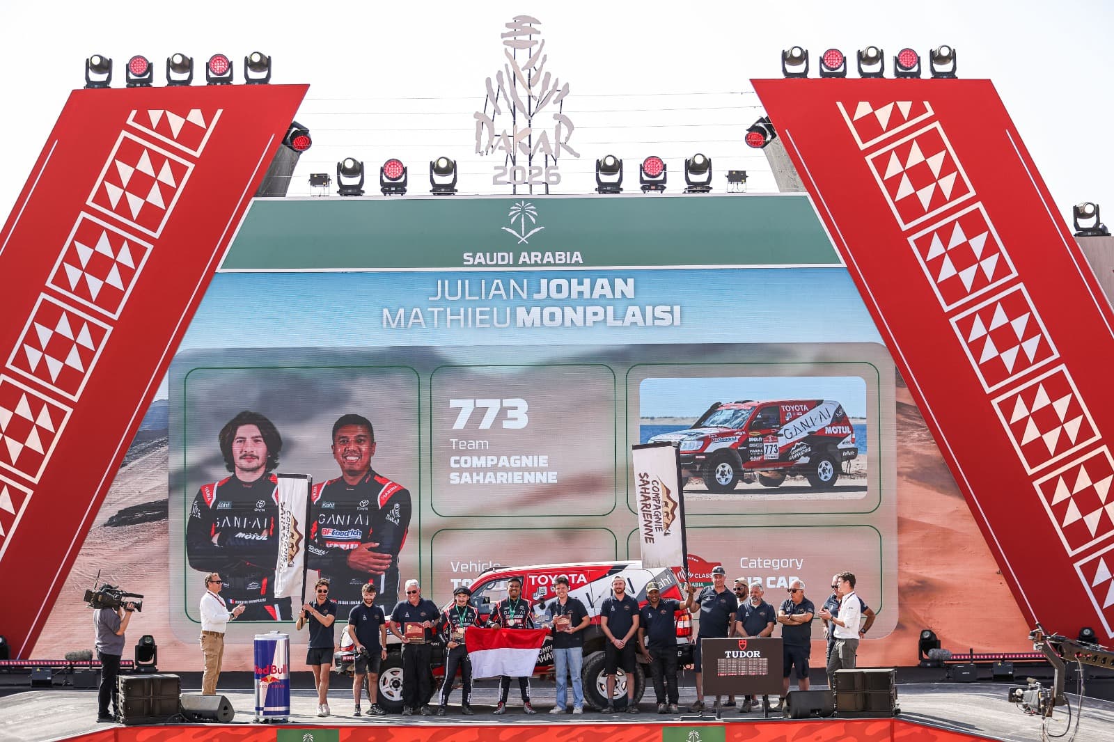 Julian Johan, pereli Indonesia berhasil meraih peringkat kelima di kategori Dakar Classic - Image