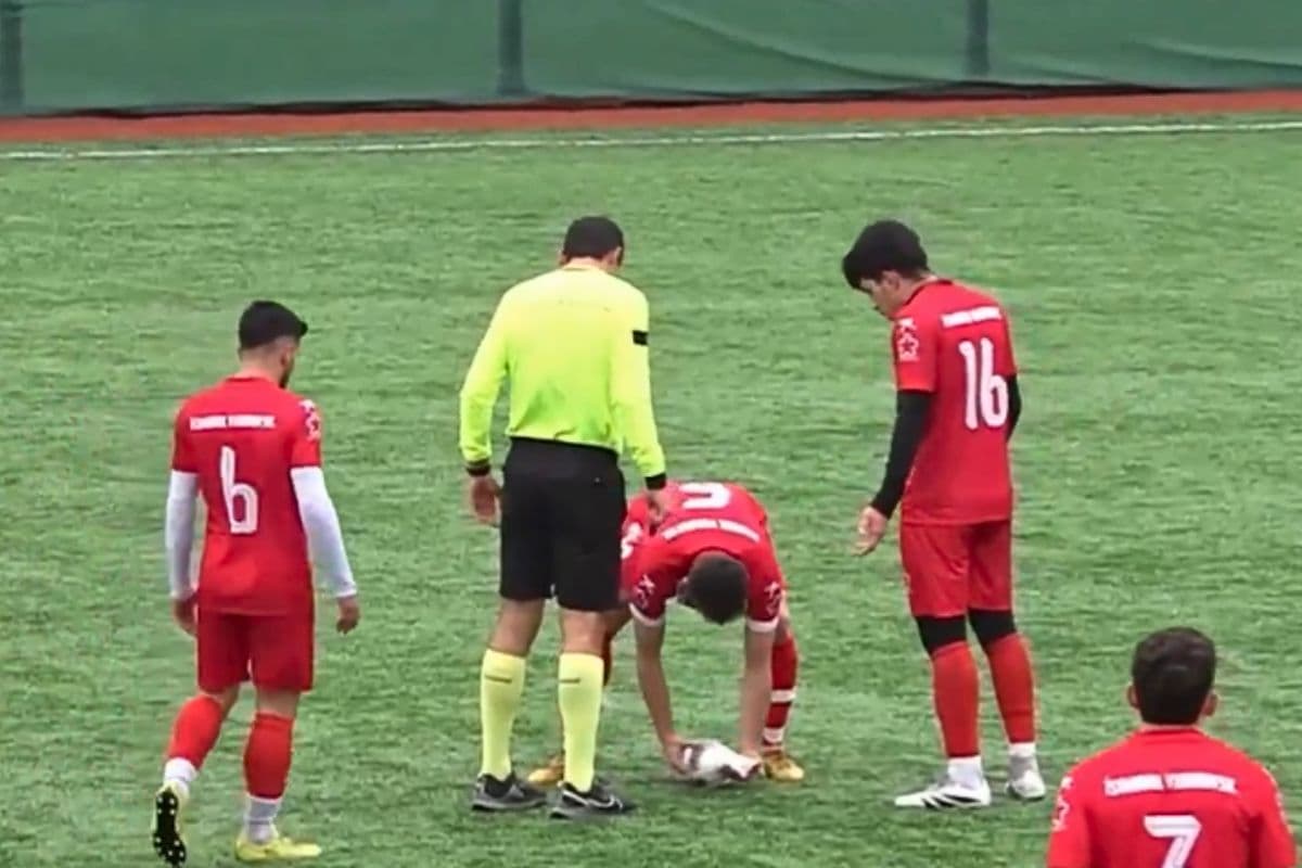 Unik! Kapten Istanbul Yurdum Spor Beri CPR ke Burung Camar yang Terkapar Usai Terkena Bola di Liga Amatir Turki - Image