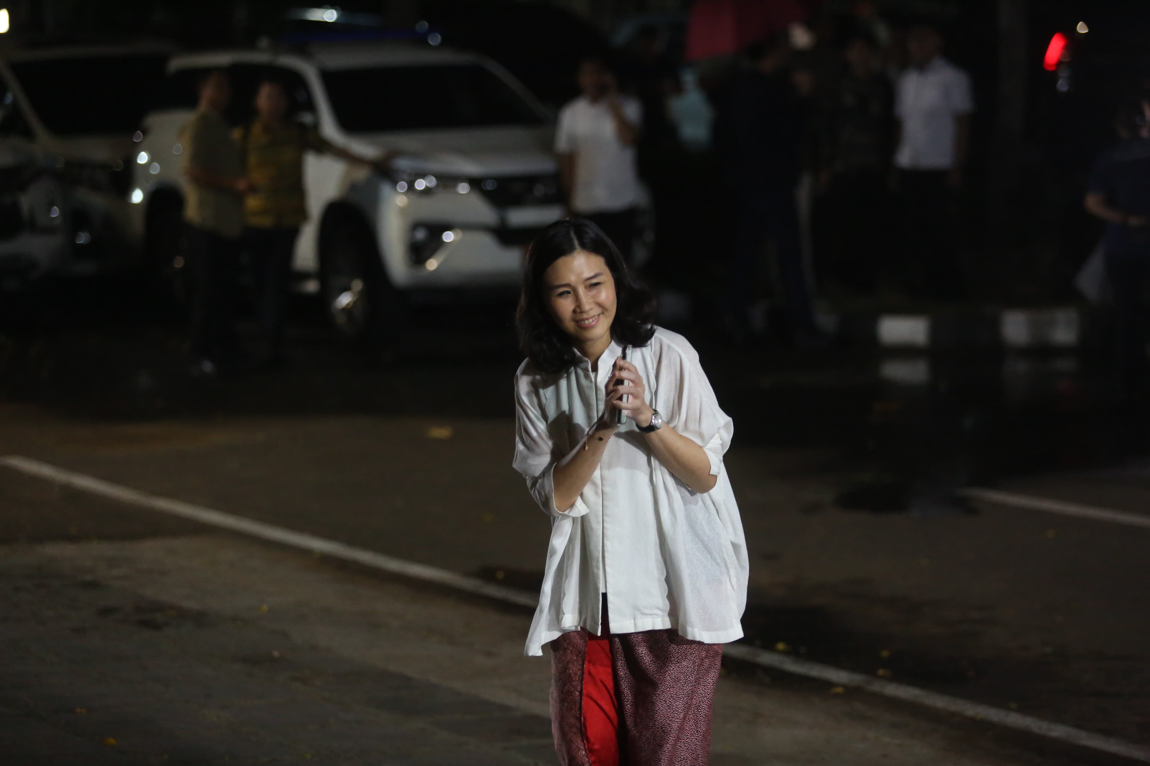 Veronica Tan di kediaman Presiden Terpilih Prabowo Subianto, Kertanegara, Jakarta Selatan, Senin (14/10/2024). Presiden Terpilih Prabowo Subianto memanggil sejumlah tokoh yang diyakini bakal menjadi calon menteri/kepala lembaga negara untuk pemerintahan b - Image