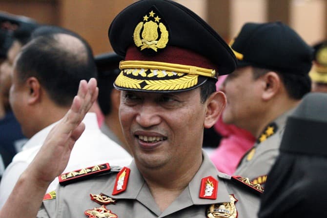 Komjen Listyo Sigit Prabowo usai upacara kenaikan pangkat atau Korps Rapor Perwira Tinggi di gedung Bareskrim Polri, Jakarta, Kamis (26/12/2019). Kapolri Jenderal Pol Idham Aziz menaikkan pangkat 24 pejabat tinggi dan menengah Polri. Dari seluruh nama ter - Image